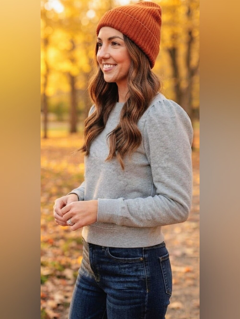 Aritzia Wilfred Free Janine Puff Sleeve Sweatshirt Gray Size XS